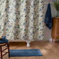 Strawberry Fields Classic Cool Cotton Percale Shower Curtain - Beige,Beige