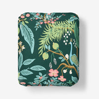Peacock Classic Smooth Sateen Fitted Bed Sheet - Evergreen, Twin,Evergreen