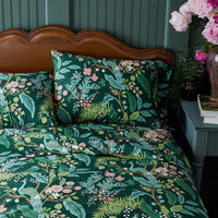 Peacock Classic Smooth Sateen Fitted Bed Sheet - Evergreen, Twin,Evergreen