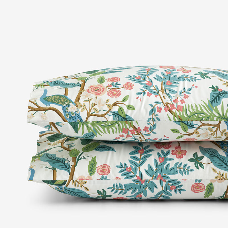 Peacock Classic Smooth Sateen Pillowcase Set - Cream, Standard,Cream