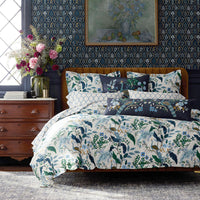 Peacock Classic Smooth Sateen Duvet Cover - Ivory Multi, Twin/Twin XL,Ivory Multi