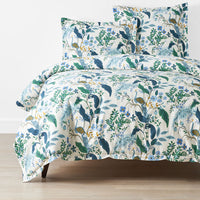 Peacock Classic Smooth Sateen Duvet Cover - Ivory Multi, Twin/Twin XL,Ivory Multi