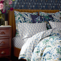 Peacock Classic Smooth Sateen Duvet Cover - Ivory Multi, Twin/Twin XL,Ivory Multi
