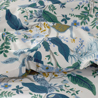 Peacock Classic Smooth Sateen Duvet Cover - Ivory Multi, Twin/Twin XL,Ivory Multi