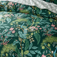 Peacock Classic Smooth Sateen Duvet Cover - Evergreen, Twin/Twin XL,Evergreen