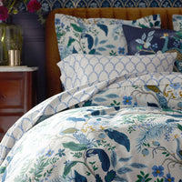 Peacock Classic Smooth Sateen Sham - Ivory Multi, Standard,Ivory Multi