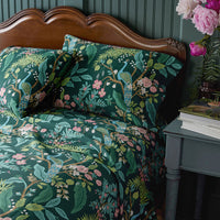 Peacock Classic Smooth Sateen Bed Sheet Set - Evergreen, Twin,Evergreen