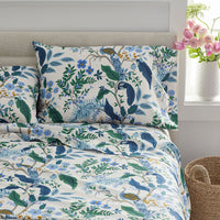 Peacock Classic Smooth Sateen Bed Sheet Set - Ivory Multi, Twin,Ivory Multi