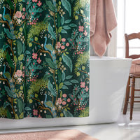 Peacock Classic Smooth Sateen Shower Curtain - Evergreen,Evergreen