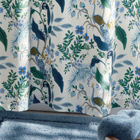 Peacock Classic Smooth Sateen Shower Curtain - Ivory Multi,Ivory Multi