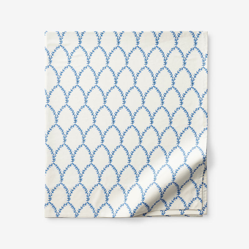 Laurel Classic Smooth Sateen Flat Bed Sheet - Blue, King/Cal King,Blue