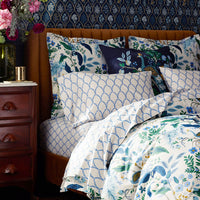 Laurel Classic Smooth Sateen Flat Bed Sheet - Blue, King/Cal King,Blue