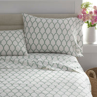 Laurel Classic Smooth Sateen Flat Bed Sheet - Sage, King/Cal King,Sage