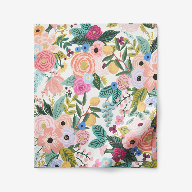Garden Party Classic Cool Cotton Percale Flat Bed Sheet - Multi, Twin/Twin XL,Multi