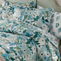 Garden Party Classic Cool Cotton Percale Flat Bed Sheet - Teal, Twin/Twin XL,Teal
