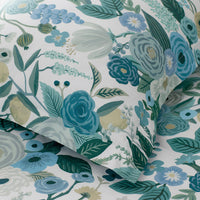 Garden Party Classic Cool Cotton Percale Flat Bed Sheet - Teal, Twin/Twin XL,Teal