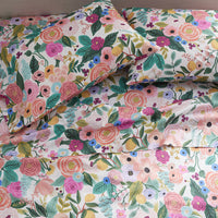 Garden Party Classic Cool Cotton Percale Fitted Bed Sheet - Multi, Twin,Multi