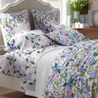Garden Party Classic Cool Cotton Percale Fitted Bed Sheet - Lilac, Twin,Lilac