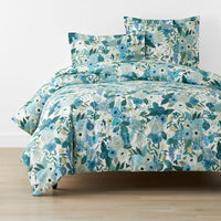 Garden Party Classic Cool Cotton Percale Duvet Cover - Teal, Twin/Twin XL,Teal