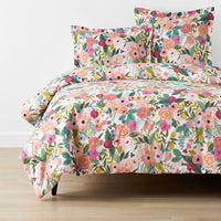 Garden Party Classic Cool Cotton Percale Duvet Cover - Multi, Twin/Twin XL,Multi
