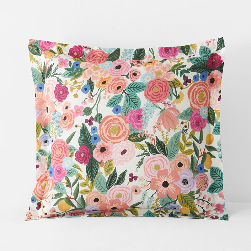 Garden Party Classic Cool Cotton Percale Sham - Multi, Euro,Multi