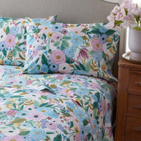Garden Party Classic Cool Cotton Percale Bed Sheet Set - Lilac, Twin,Lilac