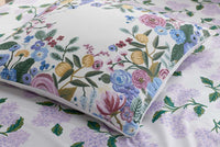 Garden Party Embroidered Decorative Square Pillow Cover - Ivory,Ivory