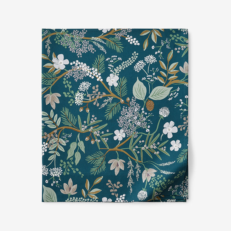 Juniper Forest Classic Smooth Sateen Flat Bed Sheet - Navy, Twin/Twin XL,Navy