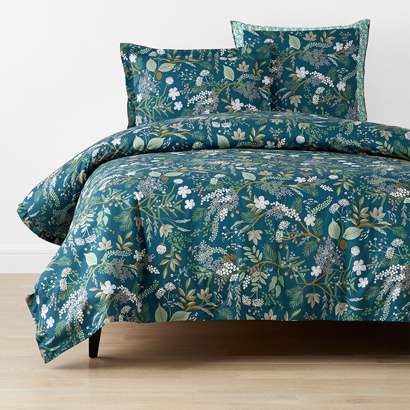 Juniper Forest Classic Smooth Sateen Duvet Cover - Navy, Twin/Twin XL,Navy