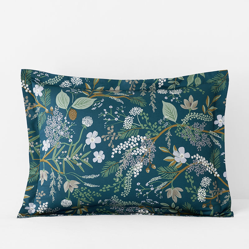 Juniper Forest Classic Smooth Sateen Sham - Navy, Standard,Navy