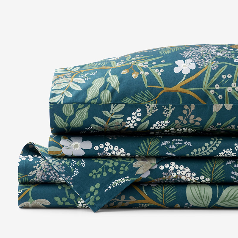 Juniper Forest Classic Smooth Sateen Bed Sheet Set - Navy, Twin,Navy