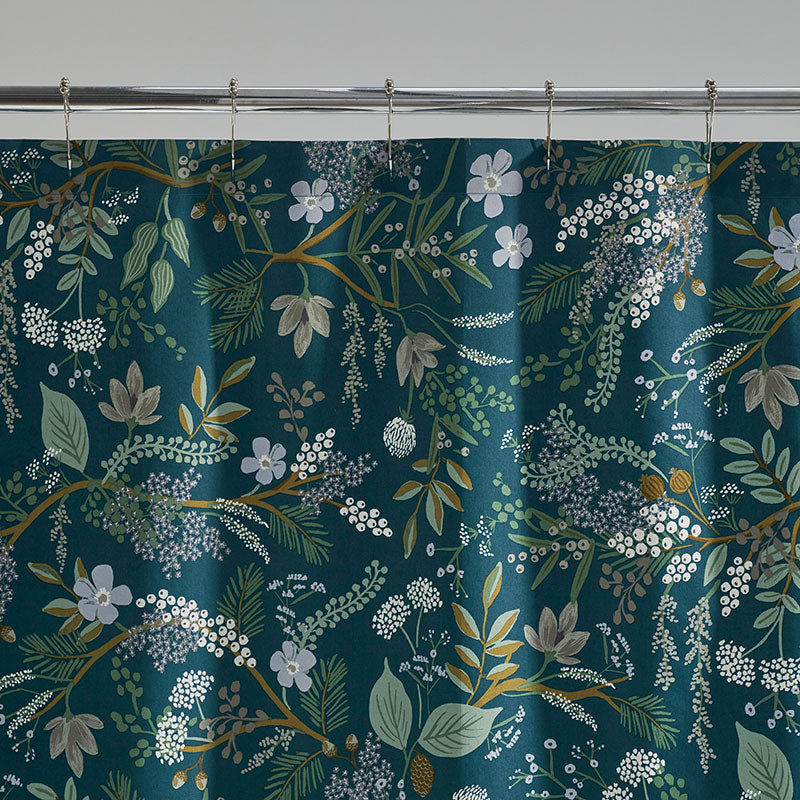 Juniper Forest Classic Smooth Sateen Shower Curtain - Navy,Navy