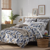 Holiday Print Classic Ultra-Cozy Cotton Flannel Fitted Bed Sheet - Deer Path, Twin XL,Deer Path
