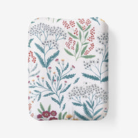 Holiday Print Classic Ultra-Cozy Cotton Flannel Fitted Bed Sheet - Floral Spray, Twin XL,Floral Spray