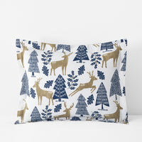 Holiday Print Classic Ultra-Cozy Cotton Flannel Sham - Deer Path, Standard,Deer Path