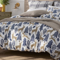 Holiday Print Classic Ultra-Cozy Cotton Flannel Sham - Deer Path, Standard,Deer Path