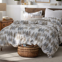 Holiday Print Classic Ultra-Cozy Cotton Flannel Sham - Evening Forest, Standard,Evening Forest