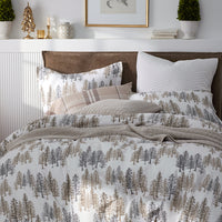 Holiday Print Classic Ultra-Cozy Cotton Flannel Sham - Evening Forest, Standard,Evening Forest