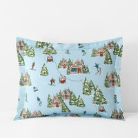 Holiday Print Classic Ultra-Cozy Cotton Flannel Sham - Winter Day, Standard,Winter Day
