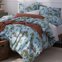 Holiday Print Classic Ultra-Cozy Cotton Flannel Sham - Winter Day, Standard,Winter Day