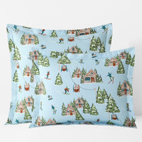 Holiday Print Classic Ultra-Cozy Cotton Flannel Sham - Winter Day, Standard,Winter Day
