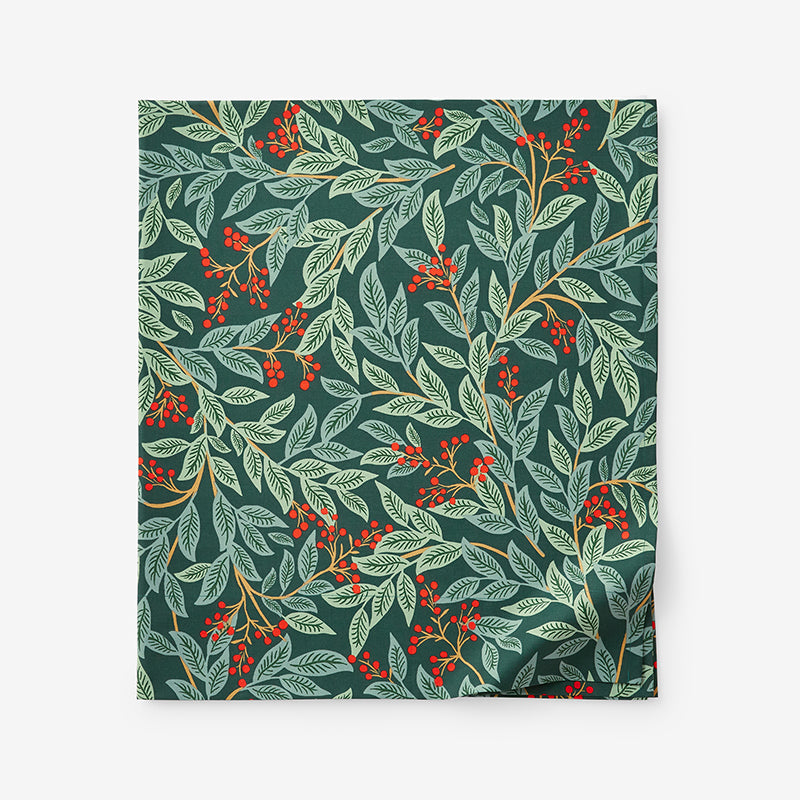 Willowberry Classic Cool Cotton Percale Flat Bed Sheet - Green, Twin/Twin XL,Green