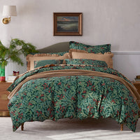 Willowberry Classic Cool Cotton Percale Duvet Cover - Green, Twin/Twin XL,Green