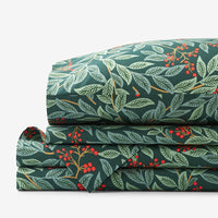 Willowberry Classic Cool Cotton Percale Bed Sheet Set - Green, Twin,Green