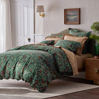 Willowberry Classic Cool Cotton Percale Bed Sheet Set - Green, Twin,Green