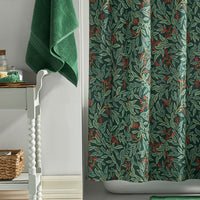 Willowberry Classic Cool Cotton Percale Shower Curtain - Green,Green