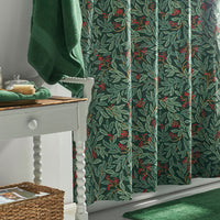 Willowberry Classic Cool Cotton Percale Shower Curtain - Green,Green