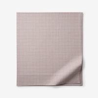 Classic Stripes and Plaids Cool Yarn-Dyed Cotton Percale Flat Bed Sheet - Mini Check Brown, Twin/Twin XL,Mini Check Brown