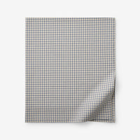 Classic Stripes and Plaids Cool Yarn-Dyed Cotton Percale Flat Bed Sheet - Mini Check Blue, Twin/Twin XL,Mini Check Blue