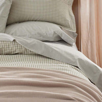 Classic Stripes and Plaids Cool Yarn-Dyed Cotton Percale Flat Bed Sheet - Stripe Green, Twin/Twin XL,Stripe Green